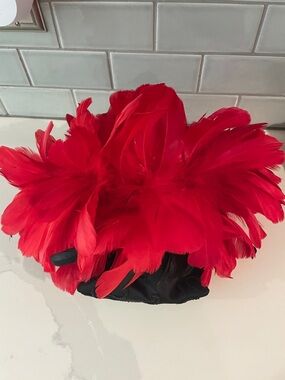Red Feathered Cocktail Purse